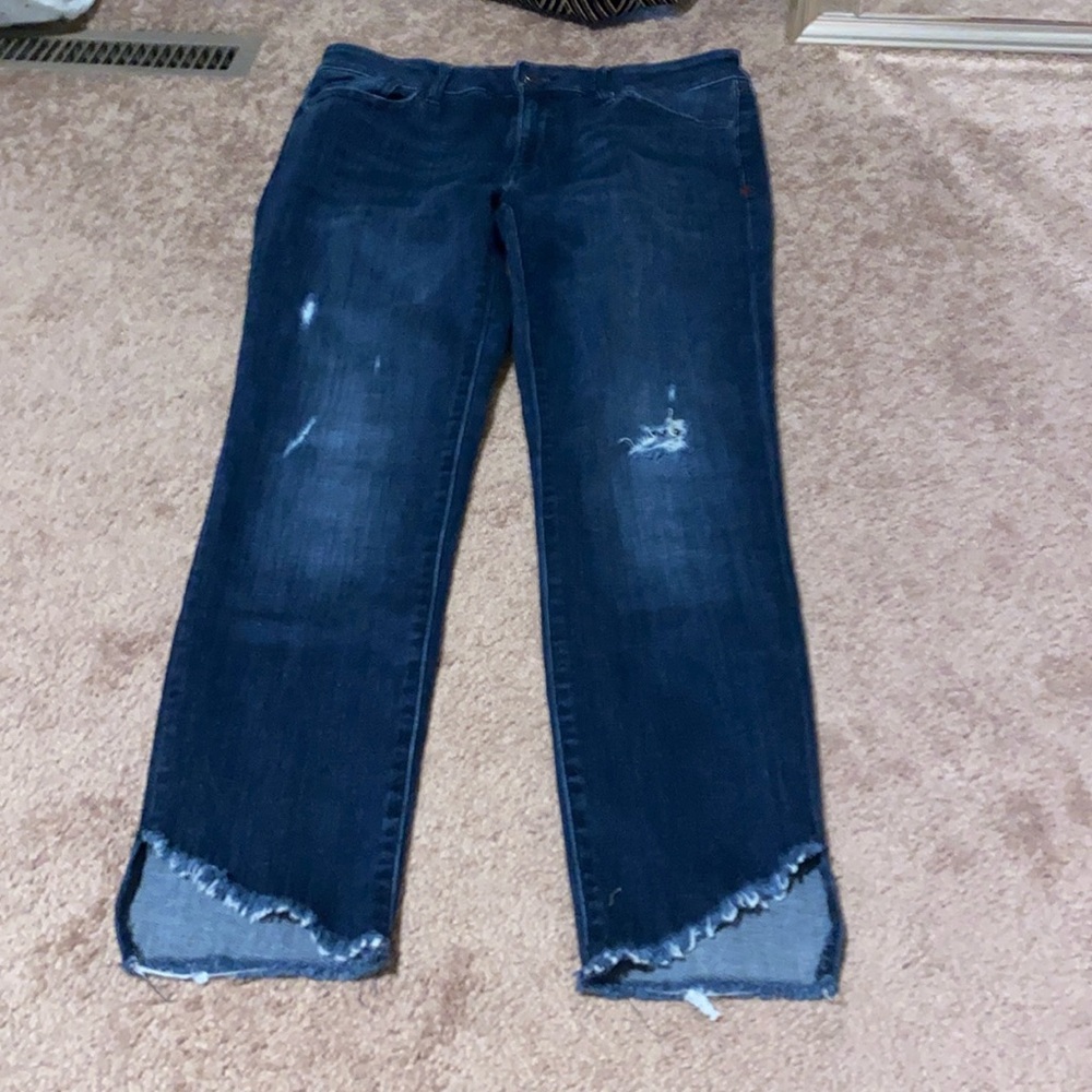 Warp+Weft skinny distressed jeans